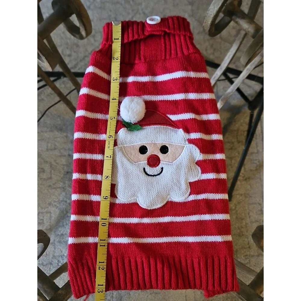 NWOT Friends Forever Medium Red Plaid Dog Coat,Navy Harness,Santa Swrater Bundle